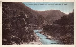 CPA St Fortunat on Eyrieux (Ardeche) Falls of Boyon