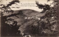CPA La Louvesc Ardeche Cure d Air Altitude 1050m Vue prise de Roche Leppe et le Mont Besset