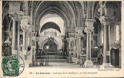 CPA La Louvesc Interieur de la Basilique La Nef principale
