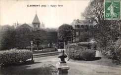 CPA Clermont (Oise) Public garden Tag