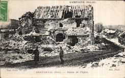 CPA Tracy las ruinas del valle (Oise) de la iglesia de Militaria