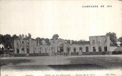 CPA Countryside De Destrue Senlis by the Germans Ruins of the Militaria Station