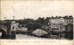 CPA Guerre Compiegne le Pont the destructed bridge Militaria