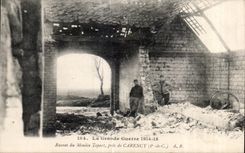 CPA La Grande Guerre Ruines du Moulin Topart pres de Carency Militaria 