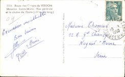 CPA Route des Gorges du verdon Moutier Sainte Marie Vue generale et la chaine de l Etoile