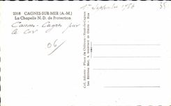 CPA Cagnes Sur Mer La Chapelle de Protection