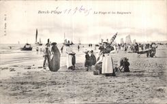 CPA Berck Plage La Plage et les Baigneurs
