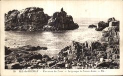 CPA Ile de Brehat Environ du Paon Le groupe de Saint Anne