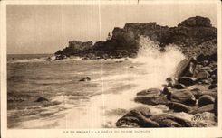 CPA Ile de Brehat La Greve du Phare du Paon