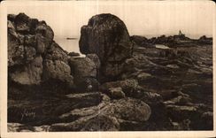 CPA Ile de Brehat La Rochers et Phare du Paon