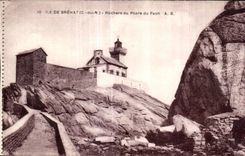 CPA Ile de Brehat Rochers du Phare du Paon Lighthouse