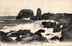 CPA Ploumanac h Tempete a la Pointe de Squavel