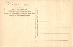 CPA Cote De Granit Ploumanac h Cotes du Nord Oratoire de Saint Guirec Patron des jeunes filles a marier et Chapeau de Napoleon