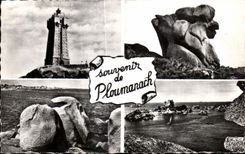CPA La Cote De Granit Rose Perros Ploumanac h Les Rochers Le phare le Belier le Lapin le Chateau du Costaeres