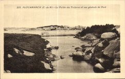 CPA Ploumanac h La Vellee des Troieros et vue generale du port