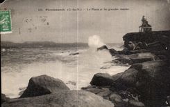 CPA Ploumanac h Le Phare et les grandes marees