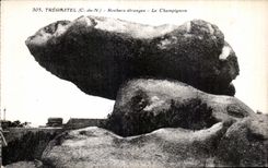 CPA Tregastel(C du N) Rochers etranges Le Champignon