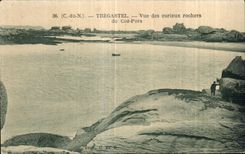 CPA Tregastel Vue des curieux rochers de Coz Pors