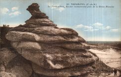 CPA Tregastel Le Tirebouchoru Rocher Monumental prise de la Greve Blanche