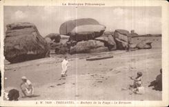 CPA La Bretagne Pittoresque Tregastel Rochers de la Plage Le Herisson