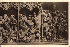 CPA Bretagne Treguier Chapelle du Duc Sepulture de Jean V de Bretagne Motifs en bois sculpte