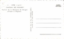 CPA Vitre Chateau Des Rochers Portrait de La Marquise de Sevigne