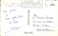 CPA Vitre Le Chateau et la Vilaine