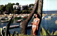 CPA Cote D Azur Juan les Pins Femme en maillot de bain