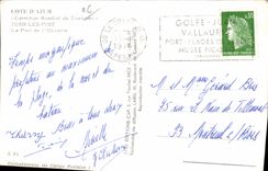 CPA Cote D Azur Juan les Pins Femme en maillot de bain