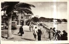 CPA Juan les Pins La Promenade au bord de la Mer