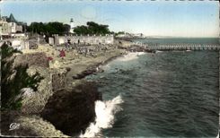 CPA Cote de Jade Pornic La Plage de Noeveillard avec la Jetee