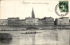 CPA Toulouse Quay de los oarsmen del barco de Tounis Dalbade