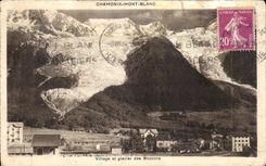 CPA Chamonix Mont Blanc Village and glacier of Let us work