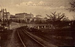 CPA Pau Seen from of the way ferree towards Hotel of France and the Palate