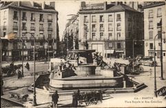 CPA Nantes Places Royal and Street Crebillon