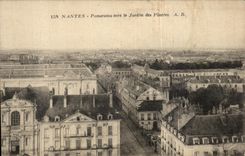 CPA Nantes Panorama towards the Botanical garden