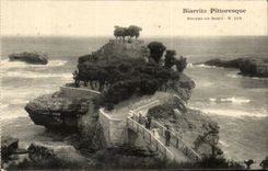 CPA Biarritz Pittoresque Rocher du Basta 