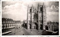 CPA Nantes the Cathedral at the bottom the Tower St Pierre