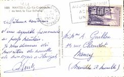 CPA Nantes the Cathedral at the bottom the Tower St Pierre