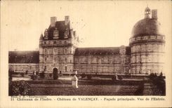 CPA Chateaux de I Indre Chateau de Valencay Facade Principale Vue de I Entree