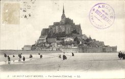 CPA Le Mont Saint Michel Vue Generale (Cote sud)