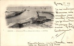 Entrada de CPA Dieppe del momento de Porl de la carta 1899 de la marea