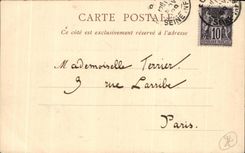 Entrada de CPA Dieppe del momento de Porl de la carta 1899 de la marea