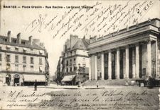CPA Nantes Places Graslin Rue Root the Large Theater