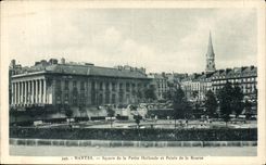 CPA Nantes Public garden of Small Netherlands and Palate of the Stock Exchange
