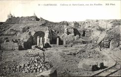 CPA Tunisie Carthage Collines de Saint Louis vue des Fouilles