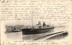 CPA Le Havre Touraine evolving/moving in I before port Boat Steamer