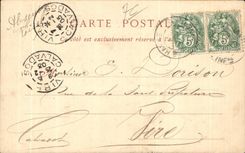 CPA Conserves des gourmets Homards Saumons Truites saumonees Ananas Le Havre La Comte Bateau
