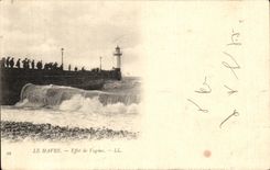 Faro vago del faro del efecto de CPA Le Havre