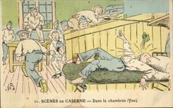 CPA Scenes Of Barracks In the Militaria barrack room